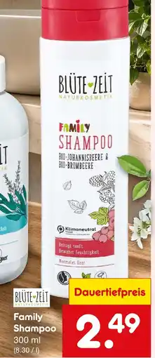 Netto Marken-Discount Blüte-zeit naturkosmetik family shampoo Angebot