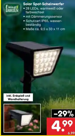 Netto Marken-Discount Solar spot-scheinwerfer warmweiß Angebot