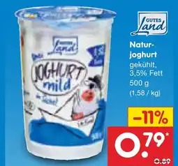 Netto Marken-Discount Gutes land natur-joghurt Angebot