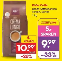 Netto Marken-Discount Käfer caffè ganze kaffeebohnen Angebot
