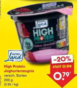 Netto Marken-Discount Gutes land high protein joghurtzeugnis Angebot