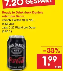 Netto Marken-Discount Jack daniels ready to drink Angebot