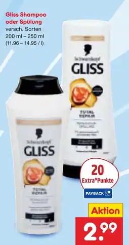 Netto Marken-Discount Schwarzkopf gliss shampoo Angebot