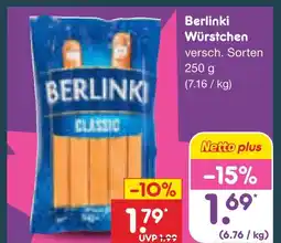 Netto Marken-Discount Berlinki würstchen Angebot