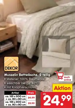 Netto Marken-Discount Musselin bettwäsche Angebot