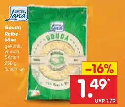 Netto Marken-Discount Gutes land gouda reibe-käse Angebot