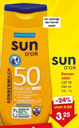 Netto Marken-Discount SUN D'OR Sonnenmilch Angebot