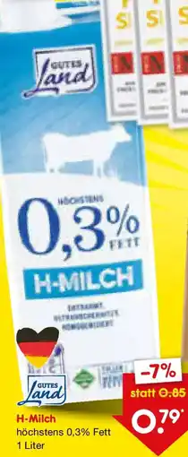Netto Marken-Discount GUTES Land H-Milch Angebot