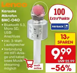 Netto Marken-Discount Lenco Karaoke Mikrofon BMC-040 Angebot