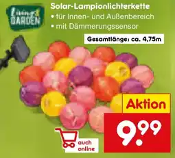 Netto Marken-Discount Living & Garden Solar-Lampionlichterkette Angebot