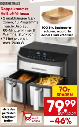 Netto Marken-Discount GOURMETMAXX Doppelkammer- Heißluftfritteuse Angebot
