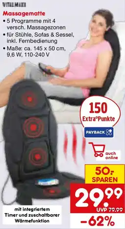 Netto Marken-Discount VITALMAXX Massagematte Angebot