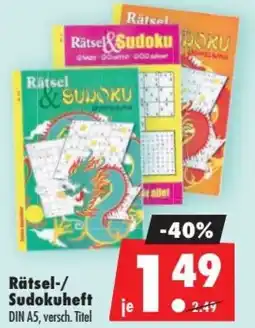 Mäc Geiz Rätsel-/Sudokuheft Angebot