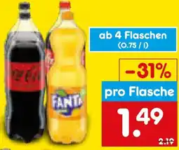 Netto Marken-Discount Coca-Cola, Fanta, Sprite oder Mezzo Mix Angebot