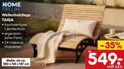 Netto Marken-Discount HOME DELUXE Wellenholzliege TAIGA Angebot