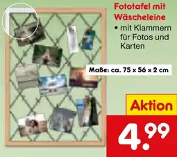 Netto Marken-Discount Fototafel mit Wäscheleine Angebot