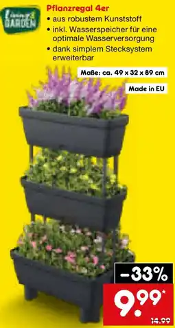 Netto Marken-Discount Living & Garden Pflanzregal 4er Angebot