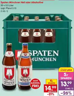 Netto Marken-Discount Spaten Münchner Hell oder Alkoholfrei Angebot
