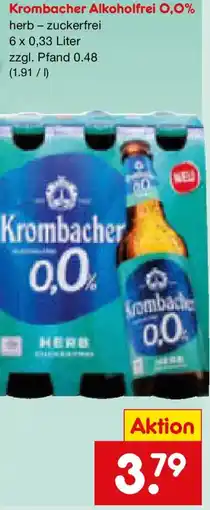 Netto Marken-Discount Krombacher Alkoholfrei 0,0% Angebot