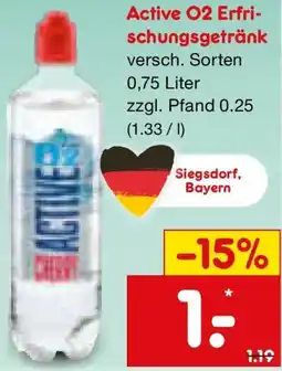 Netto Marken-Discount Active O2 Erfrischungsgetränk Angebot