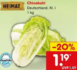 Netto Marken-Discount Heimat Chinakohl Angebot
