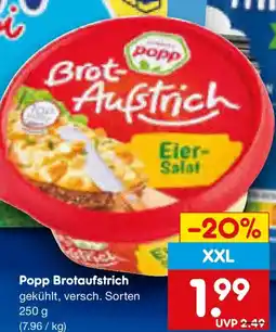 Netto Marken-Discount Popp Brotaufstrich Angebot