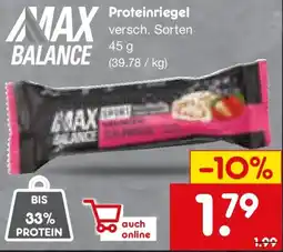 Netto Marken-Discount Max balance Proteinriegel Angebot