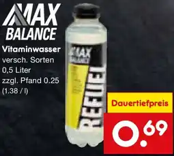 Netto Marken-Discount Max balance Vitaminwasser Angebot