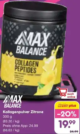 Netto Marken-Discount Max balance Kollagenpulver Zitrone Angebot