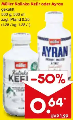 Netto Marken-Discount Müller Kalinka Kefir oder Ayran Angebot
