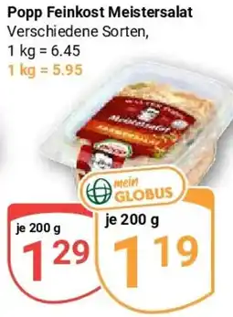 Globus Popp Feinkost Meistersalat Angebot