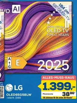 Euronics Berlet LG OLED65G58LW Angebot