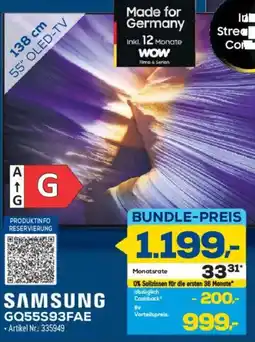 Euronics Berlet SAMSUNG GQ55S93FAE Angebot