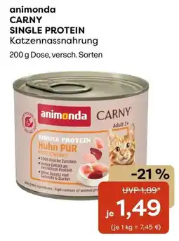 Zoo & Co animonda CARNY SINGLE PROTEIN Katzen Nassnahrung Angebot