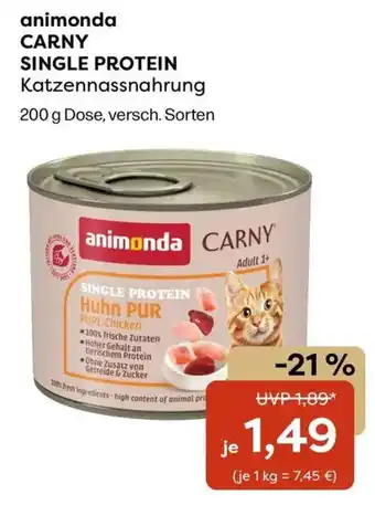 Animonda CARNY SINGLE PROTEIN Katzen Nassnahrung