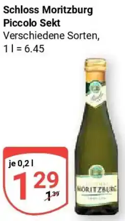 Globus Schloss Moritzburg Piccolo Sekt Angebot