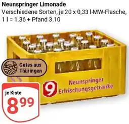 Globus Neunspringer Limonade Angebot