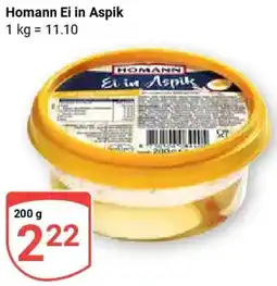 Globus Homann Ei in Aspik Angebot