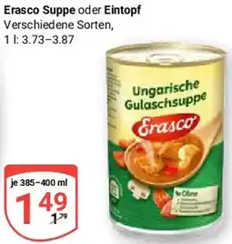 Globus Erasco Suppe oder Eintopf Angebot