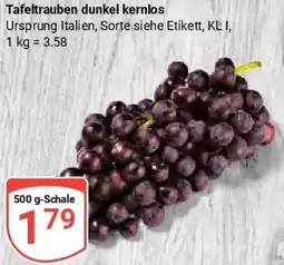 Globus Tafeltrauben dunkel kernlos Angebot