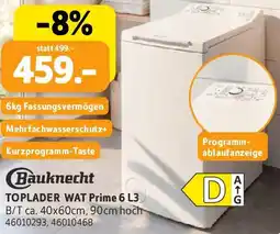 SCONTO Bauknecht TOPLADER WAT Prime 6 L3 Angebot
