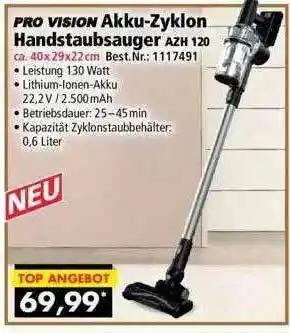 Norma24 Pro Vision Akku-zyklon Handstaubsauger Angebot