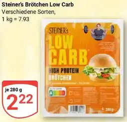 Globus Steiner's Brötchen Low Carb Angebot