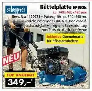 Norma24 Scheppach Rüttelplatte Hp1900s Angebot