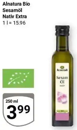 Globus Alnatura Bio Sesamöl Nativ Extra Angebot