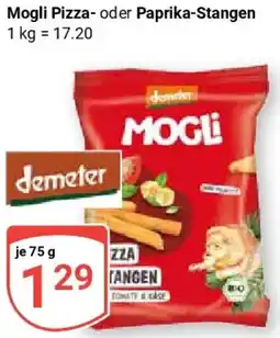 Globus demeter Mogli Pizza oder Paprika-Stangen Angebot
