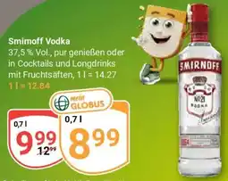 Globus Smirnoff Vodka Angebot
