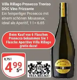 Globus Villa Rillago Prosecco Treviso DOC Vino Frizzante Angebot