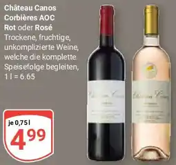 Globus Château Canos Corbières AOC Rot oder Rosé Angebot