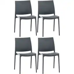 Netto Marken-Discount CLP 4er Set Stühle Maya I Wetterbeständige Stapelstühle bis zu 130 kg belastbar Angebot